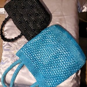 Two Vintage woven bags